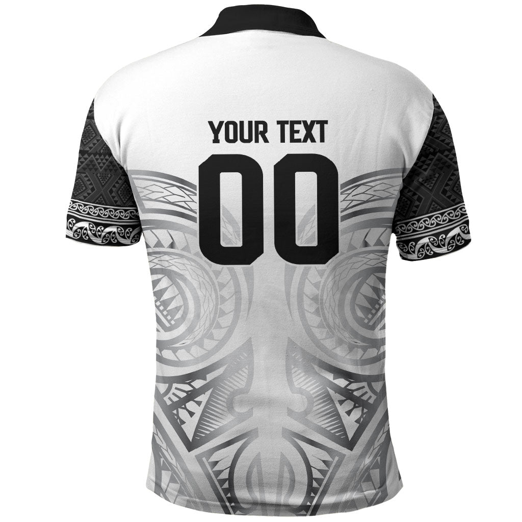 Custom Rugby New Zealand Black Fern Polo Shirt Niho Taniwha Inspired