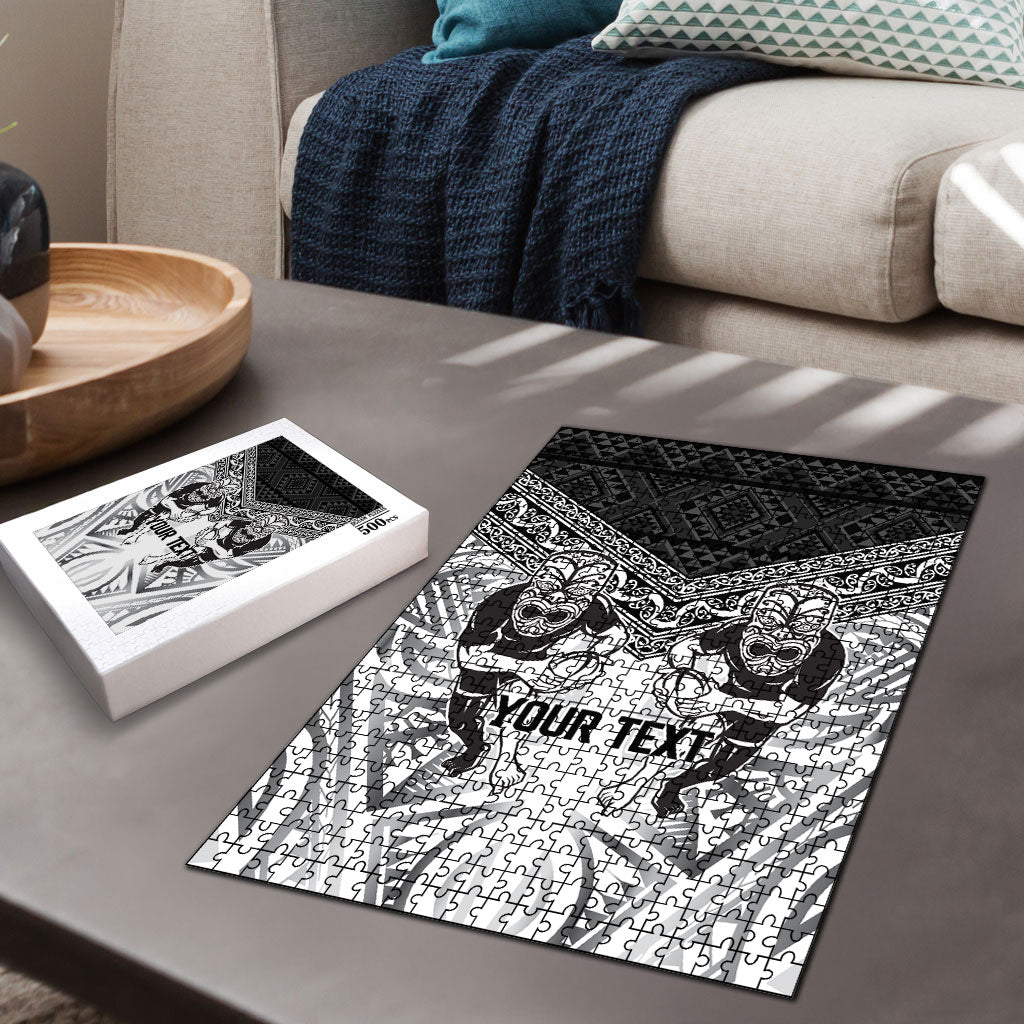 Custom Rugby New Zealand Black Fern Puzzle Niho Taniwha Inspired