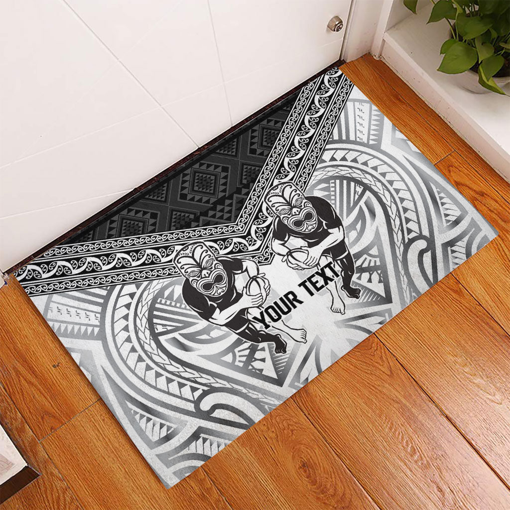 Custom Rugby New Zealand Black Fern Rubber Doormat Niho Taniwha Inspired