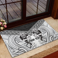 Custom Rugby New Zealand Black Fern Rubber Doormat Niho Taniwha Inspired