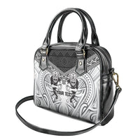 Custom Rugby New Zealand Black Fern Shoulder Handbag Niho Taniwha Inspired
