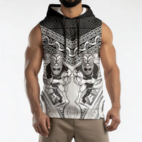 Custom Rugby New Zealand Black Fern Sleeveless Hoodie Niho Taniwha Inspired