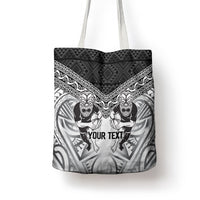 Custom Rugby New Zealand Black Fern Tote Bag Niho Taniwha Inspired