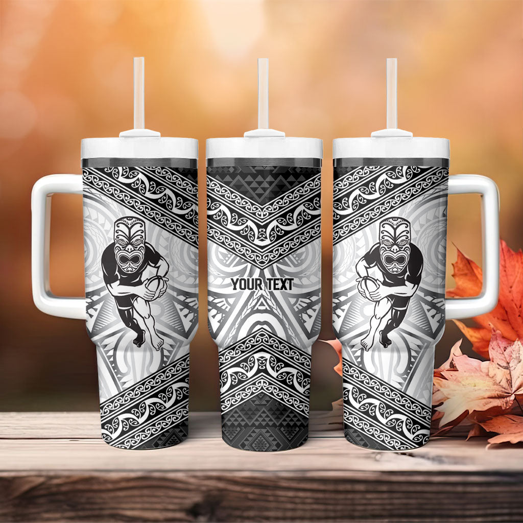 Custom Rugby New Zealand Black Fern Tumbler With Handle Niho Taniwha Inspired