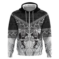 Custom Rugby New Zealand Black Fern Zip Hoodie Niho Taniwha Inspired