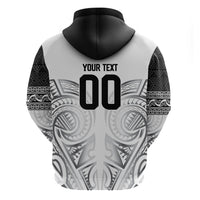 Custom Rugby New Zealand Black Fern Zip Hoodie Niho Taniwha Inspired