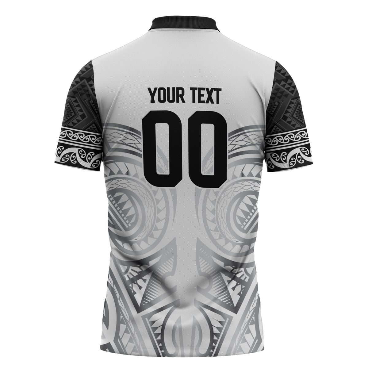 Custom Rugby New Zealand Black Fern Zipper Polo Shirt Niho Taniwha Inspired