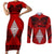 Custom Tonga Rugby Couples Matching Short Sleeve Bodycon Dress and Long Sleeve Button Shirts Proud Tongan Ngatu Kupesi World Cup 2023 No2 LT9 Black - Polynesian Pride