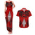 Custom Tonga Rugby Couples Matching Tank Maxi Dress And Hawaiian Shirt Proud Tongan Ngatu Kupesi World Cup 2023 No2 LT9 Black - Polynesian Pride