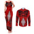 Custom Tonga Rugby Couples Matching Tank Maxi Dress and Long Sleeve Button Shirts Proud Tongan Ngatu Kupesi World Cup 2023 No2 LT9 Black - Polynesian Pride