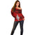 Custom Tonga Rugby Off Shoulder Sweater Proud Tongan Ngatu Kupesi World Cup 2023 No2 LT9 - Polynesian Pride