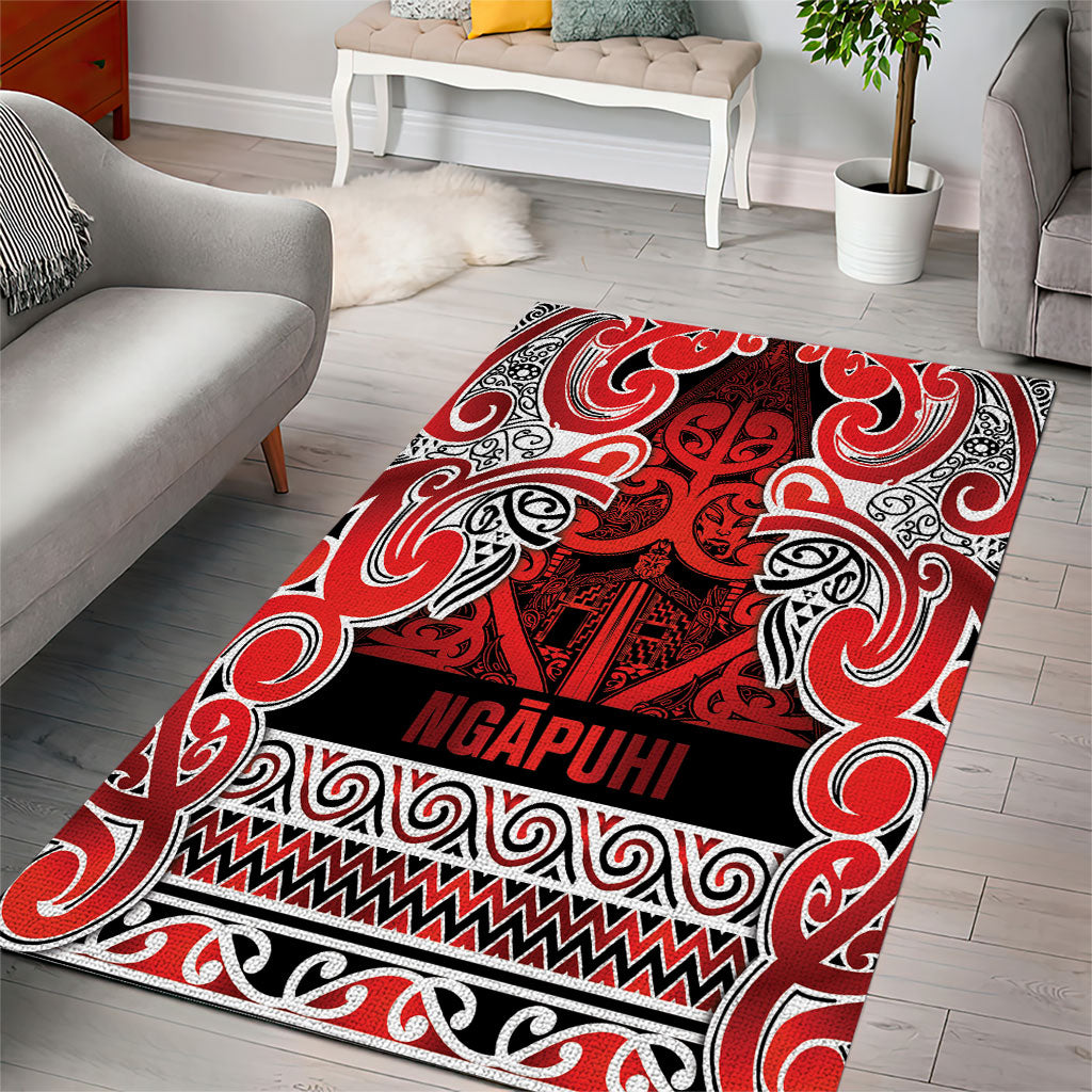 Aotearoa Iwi Ngapuhi Area Rug Maori Wharenui House Tribal Pattern LT9 - Polynesian Pride