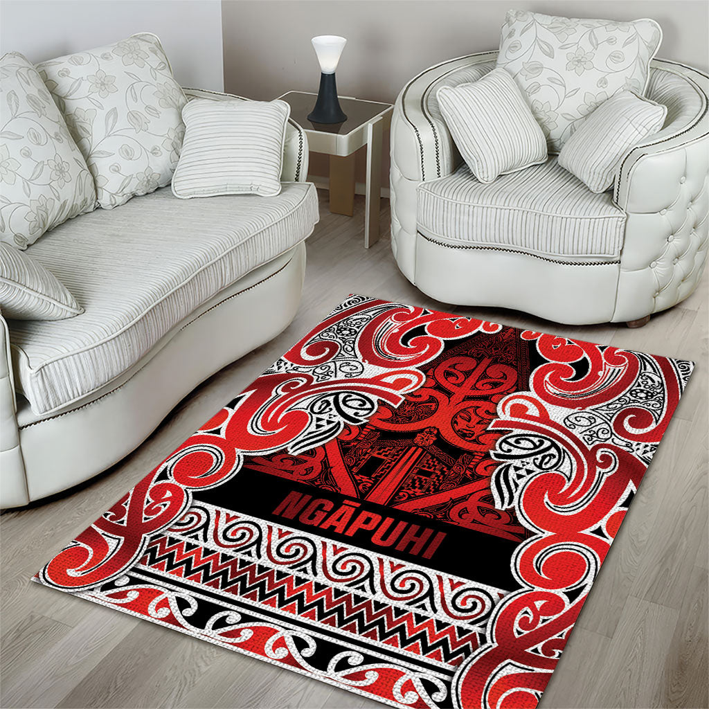 Aotearoa Iwi Ngapuhi Area Rug Maori Wharenui House Tribal Pattern LT9 - Polynesian Pride