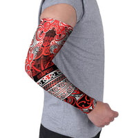 Aotearoa Iwi Ngapuhi Arm Sleeves Maori Wharenui House Tribal Pattern LT9 - Polynesian Pride