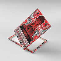 Aotearoa Iwi Ngapuhi Canvas Wall Art Maori Wharenui House Tribal Pattern LT9 With Frame Red - Polynesian Pride