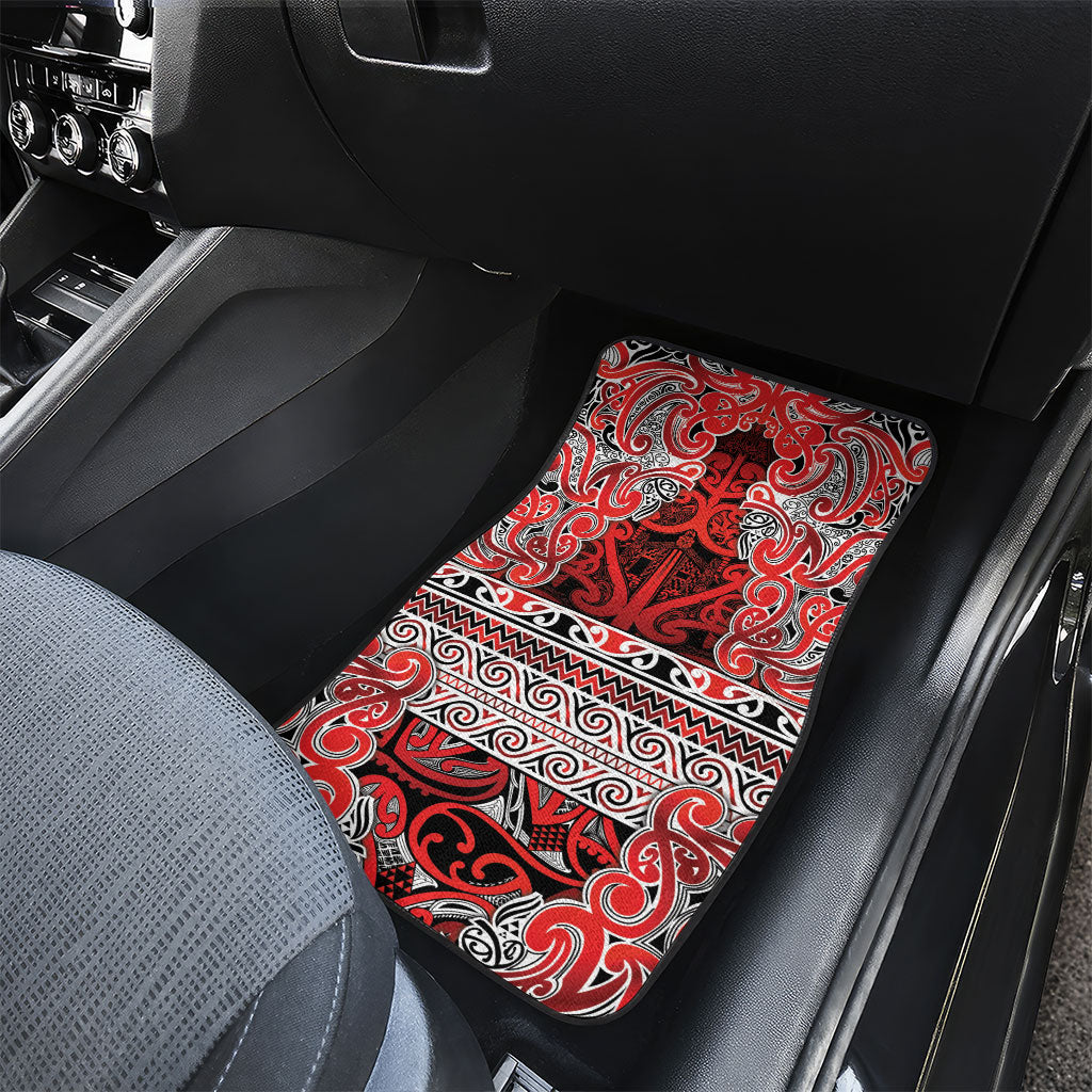 Aotearoa Iwi Ngapuhi Car Mats Maori Wharenui House Tribal Pattern LT9 - Polynesian Pride