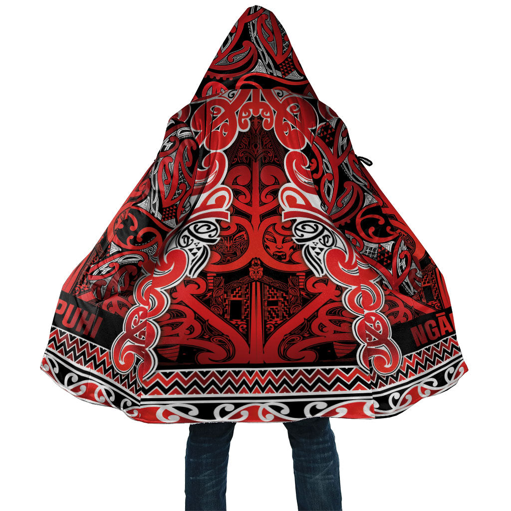 Aotearoa Iwi Ngapuhi Cloak Maori Wharenui House Tribal Pattern LT9 Unisex Red - Polynesian Pride
