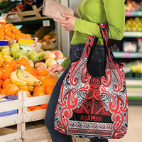 Aotearoa Iwi Ngapuhi Grocery Bag Maori Wharenui House Tribal Pattern LT9 - Polynesian Pride