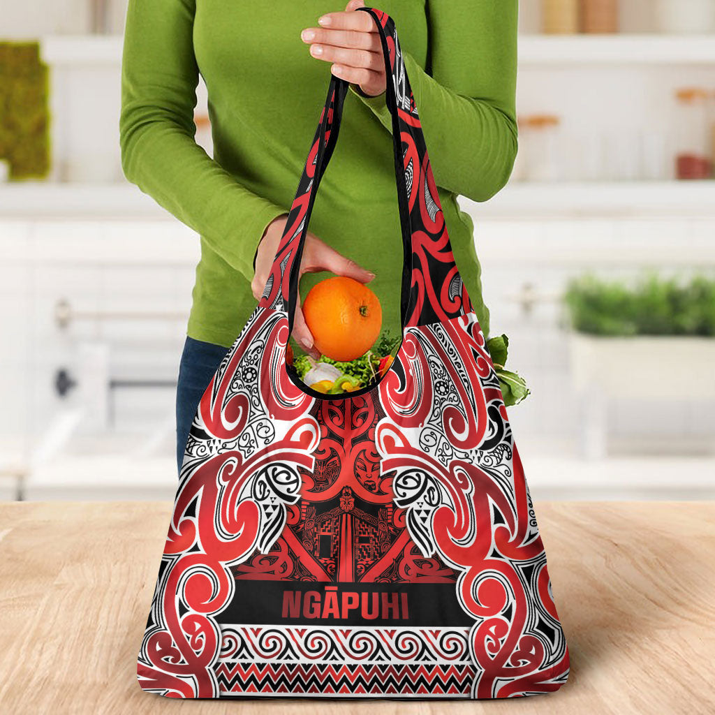 Aotearoa Iwi Ngapuhi Grocery Bag Maori Wharenui House Tribal Pattern LT9 - Polynesian Pride
