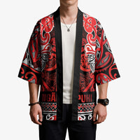 Aotearoa Iwi Ngapuhi Kimono Maori Wharenui House Tribal Pattern LT9 - Polynesian Pride