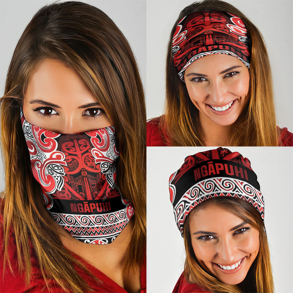 Aotearoa Iwi Ngapuhi Neck Gaiter Maori Wharenui House Tribal Pattern LT9 - Polynesian Pride