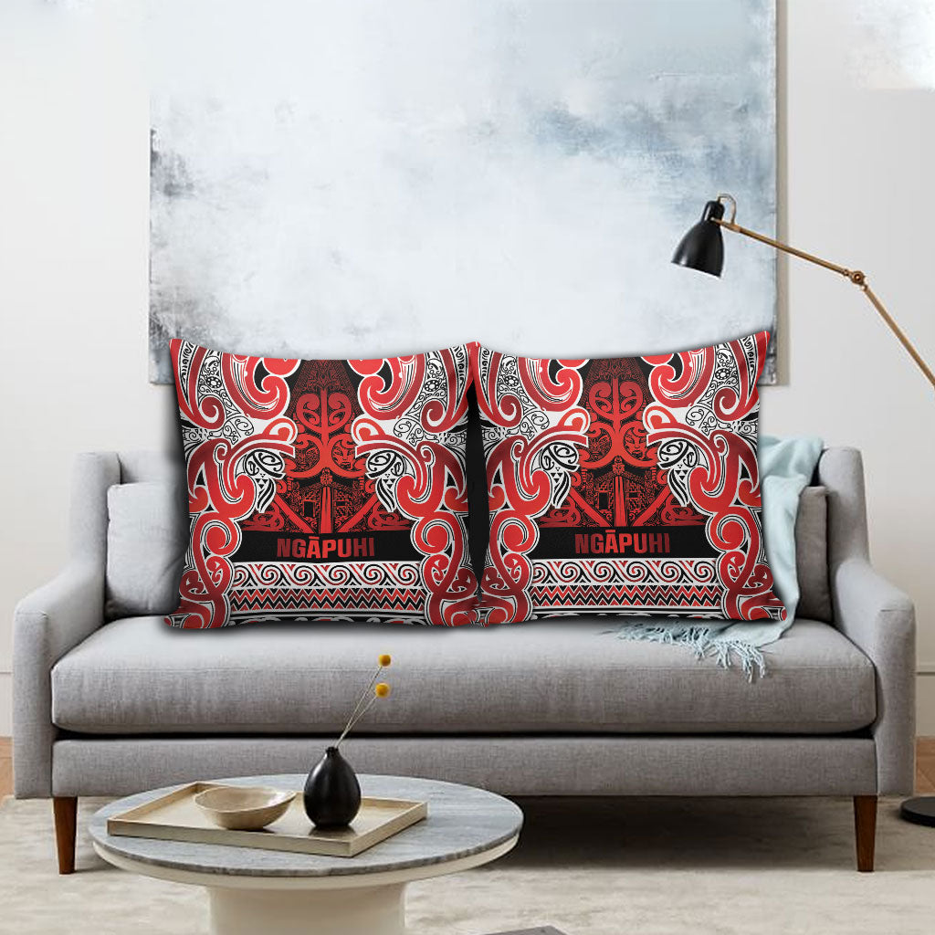 Aotearoa Iwi Ngapuhi Pillow Cover Maori Wharenui House Tribal Pattern LT9 - Polynesian Pride