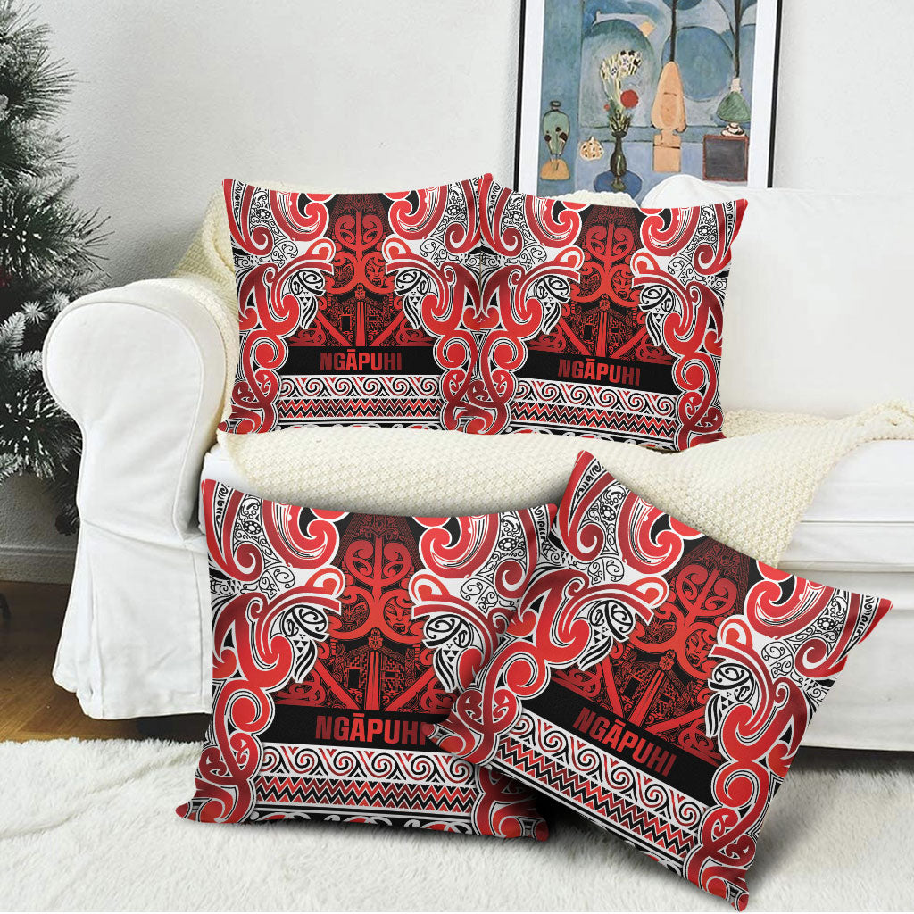 Aotearoa Iwi Ngapuhi Pillow Cover Maori Wharenui House Tribal Pattern LT9 - Polynesian Pride
