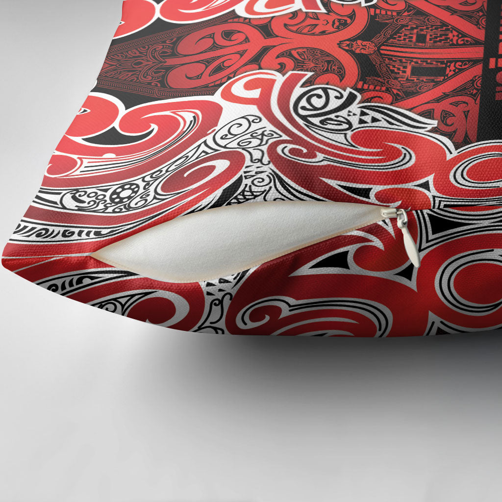 Aotearoa Iwi Ngapuhi Pillow Cover Maori Wharenui House Tribal Pattern LT9 - Polynesian Pride