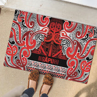 Aotearoa Iwi Ngapuhi Rubber Doormat Maori Wharenui House Tribal Pattern LT9 - Polynesian Pride