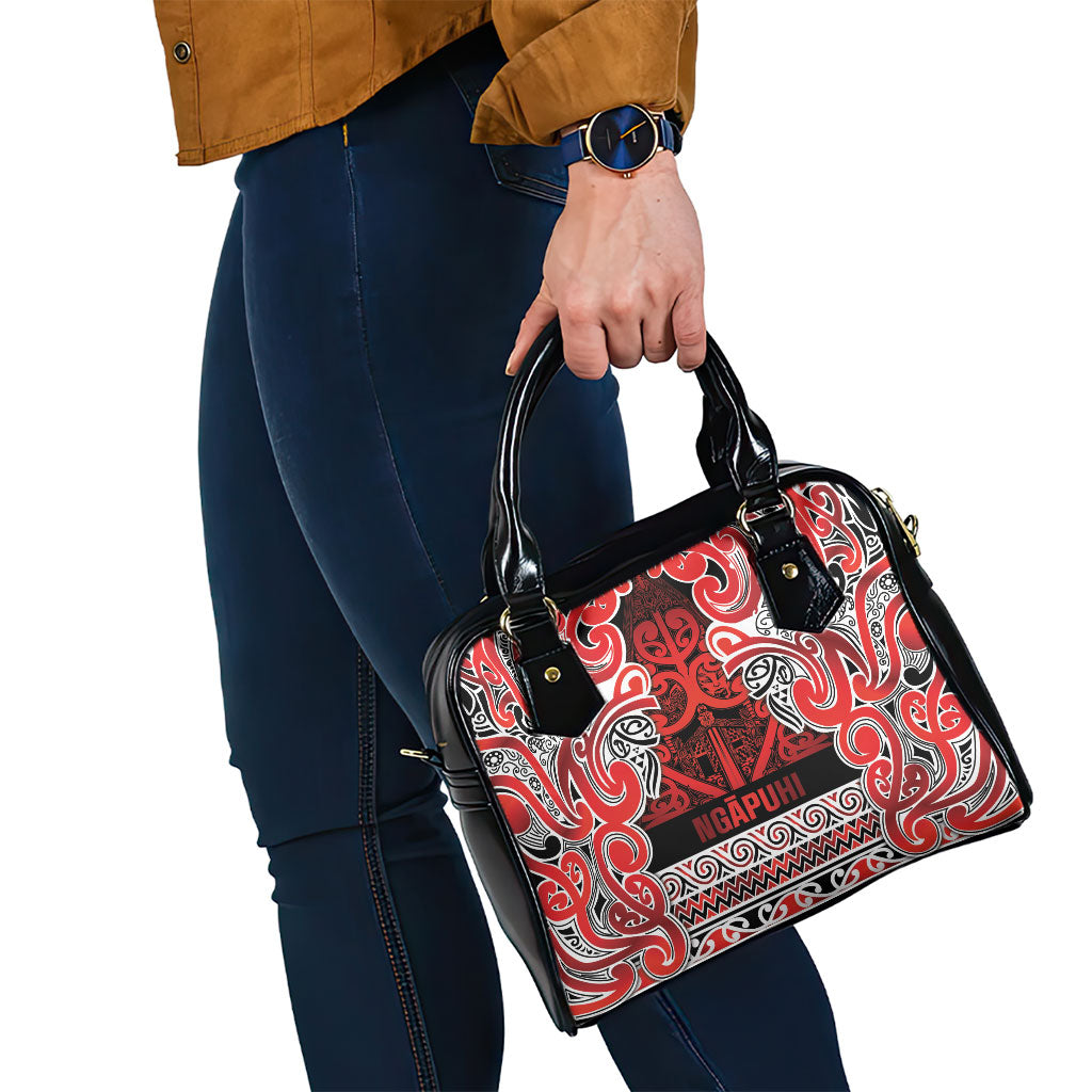 Aotearoa Iwi Ngapuhi Shoulder Handbag Maori Wharenui House Tribal Pattern LT9 - Polynesian Pride