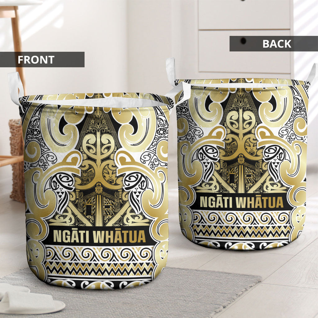 Aotearoa Iwi Ngati Whatua Laundry Basket Maori Wharenui House Tribal Pattern LT9 - Polynesian Pride