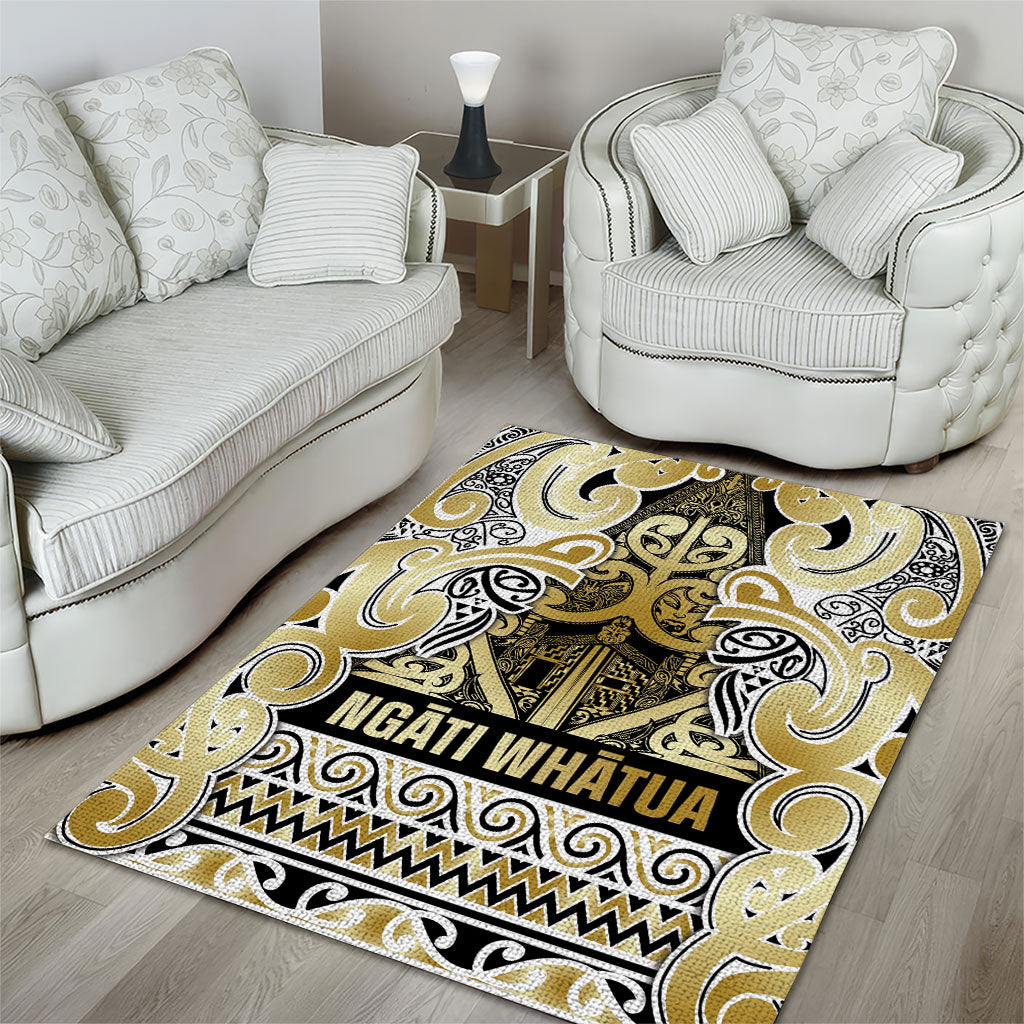 Aotearoa Iwi Ngati Whatua Area Rug Maori Wharenui House Tribal Pattern LT9 - Polynesian Pride