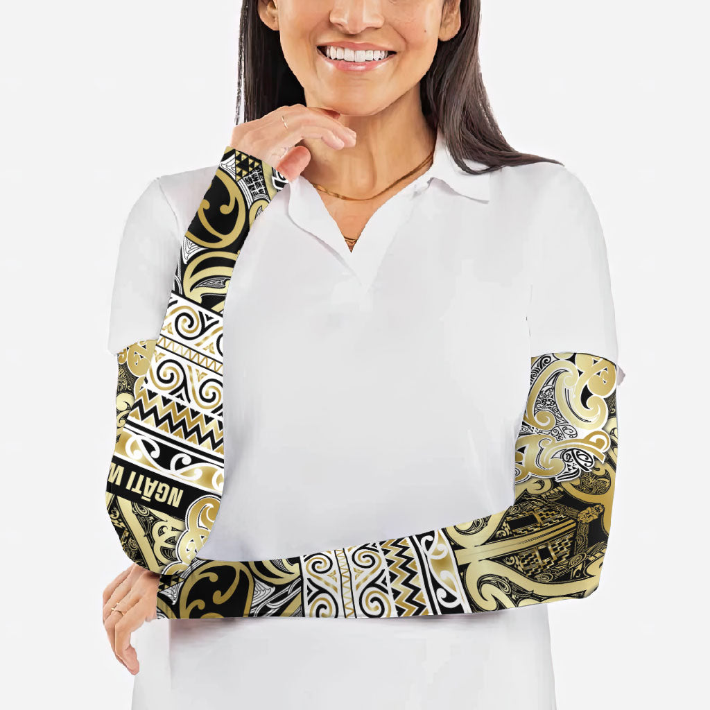 Aotearoa Iwi Ngati Whatua Arm Sleeves Maori Wharenui House Tribal Pattern LT9 - Polynesian Pride