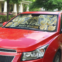 Aotearoa Iwi Ngati Whatua Auto Sun Shade Maori Wharenui House Tribal Pattern LT9 - Polynesian Pride