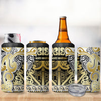 Aotearoa Iwi Ngati Whatua 4 in 1 Can Cooler Tumbler Maori Wharenui House Tribal Pattern LT9 - Polynesian Pride