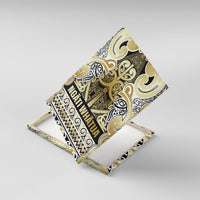 Aotearoa Iwi Ngati Whatua Canvas Wall Art Maori Wharenui House Tribal Pattern LT9 With Frame Gold - Polynesian Pride