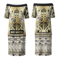 Aotearoa Iwi Ngati Whatua Couples Matching Puletasi and Hawaiian Shirt Maori Wharenui House Tribal Pattern LT9 - Polynesian Pride