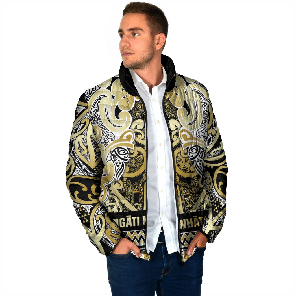 Aotearoa Iwi Ngati Whatua Padded Jacket Maori Wharenui House Tribal Pattern LT9 - Polynesian Pride