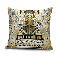 Aotearoa Iwi Ngati Whatua Pillow Cover Maori Wharenui House Tribal Pattern LT9 Gold - Polynesian Pride