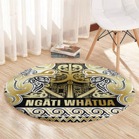 Aotearoa Iwi Ngati Whatua Round Carpet Maori Wharenui House Tribal Pattern LT9 - Polynesian Pride