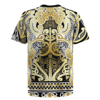 Aotearoa Iwi Ngati Whatua Rugby Jersey Maori Wharenui House Tribal Pattern LT9 - Polynesian Pride