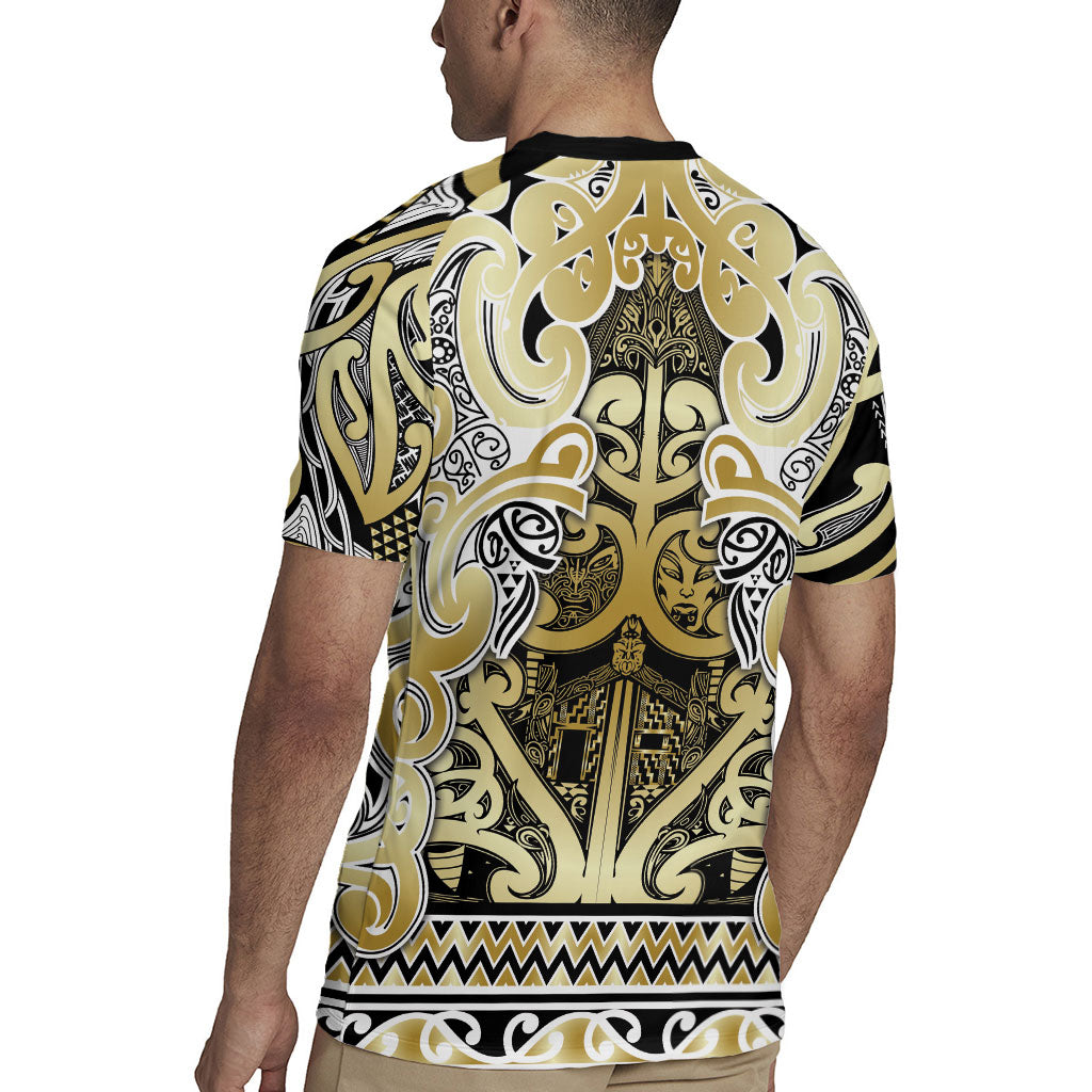 Aotearoa Iwi Ngati Whatua Rugby Jersey Maori Wharenui House Tribal Pattern LT9 - Polynesian Pride
