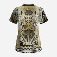 Aotearoa Iwi Ngati Whatua Scrub Top Maori Wharenui House Tribal Pattern LT9 - Polynesian Pride