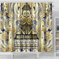 Aotearoa Iwi Ngati Whatua Shower Curtain Maori Wharenui House Tribal Pattern LT9 - Polynesian Pride