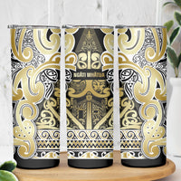 Aotearoa Iwi Ngati Whatua Skinny Tumbler Maori Wharenui House Tribal Pattern LT9 - Polynesian Pride