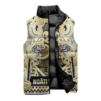 Aotearoa Iwi Ngati Whatua Sleeveless Puffer Jacket Maori Wharenui House Tribal Pattern LT9 - Polynesian Pride
