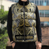Aotearoa Iwi Ngati Whatua Sleeveless Puffer Jacket Maori Wharenui House Tribal Pattern LT9 - Polynesian Pride