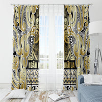 Aotearoa Iwi Ngati Whatua Window Curtain Maori Wharenui House Tribal Pattern LT9 - Polynesian Pride