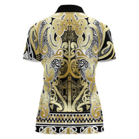 Aotearoa Iwi Ngati Whatua Women Polo Shirt Maori Wharenui House Tribal Pattern LT9 - Polynesian Pride