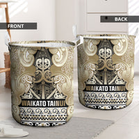 Aotearoa Iwi Waikato Tainui Laundry Basket Maori Wharenui House Tribal Pattern LT9 - Polynesian Pride